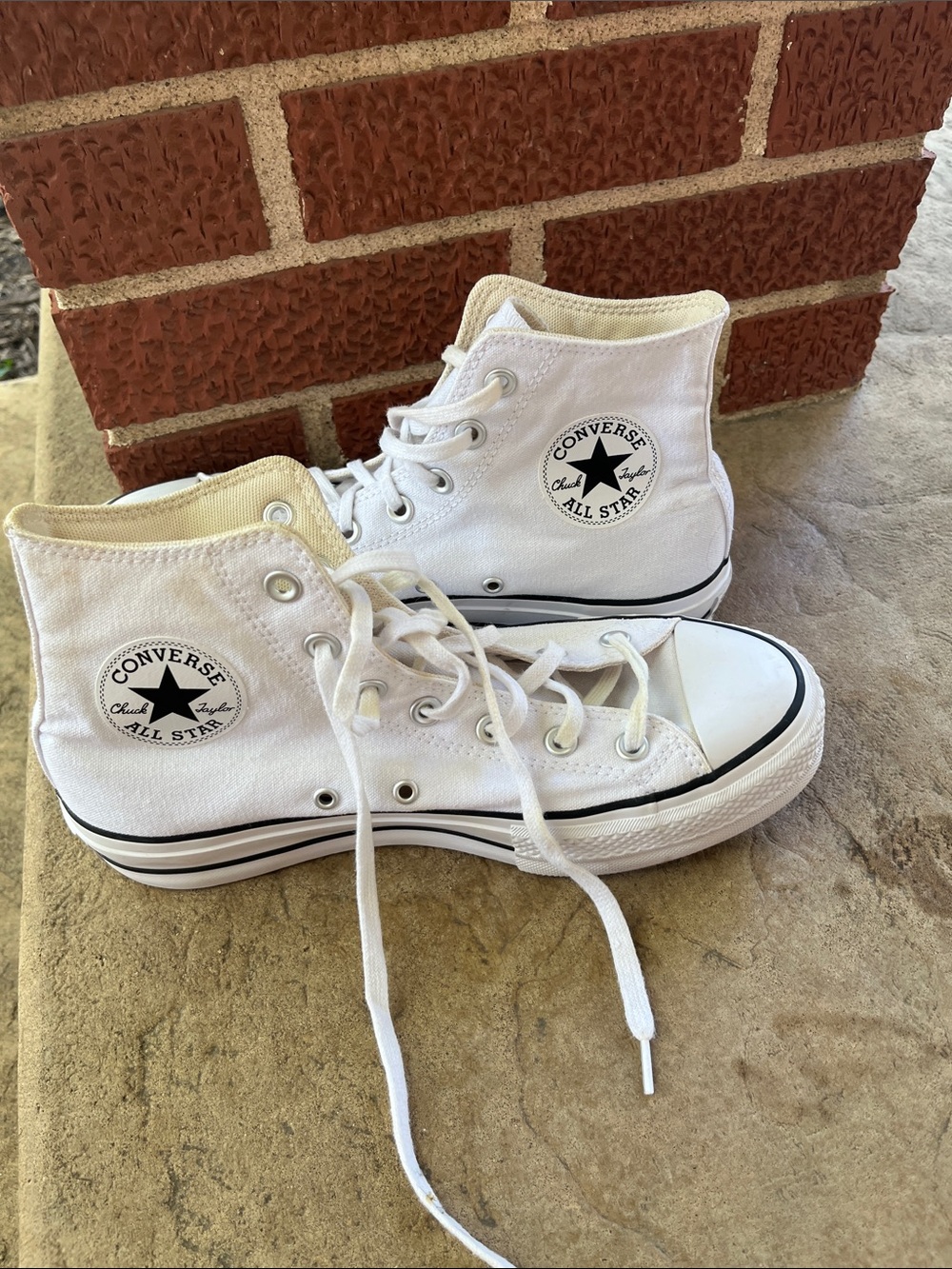 Converse White High-Top Chuck Taylor All Star Sneakers - Picture 3 of 6